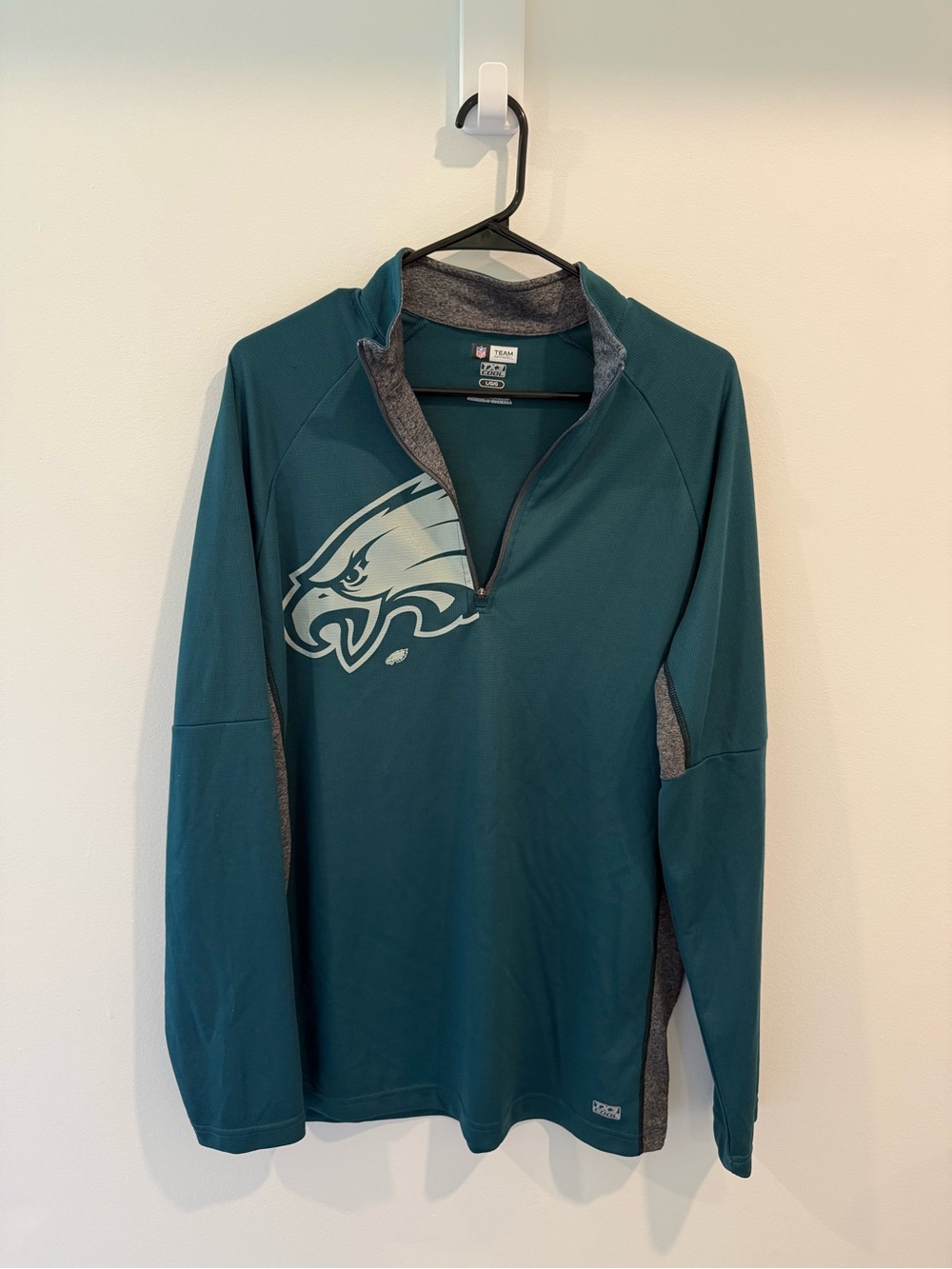 NFL Philadelphia Eagles Women's Teal Quarter-Zip Pullover